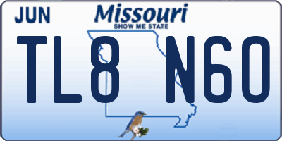 MO license plate TL8N6O