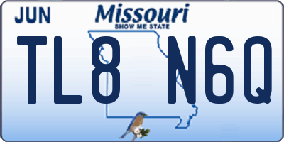 MO license plate TL8N6Q
