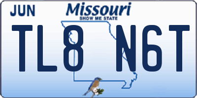 MO license plate TL8N6T
