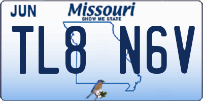 MO license plate TL8N6V