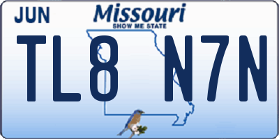 MO license plate TL8N7N