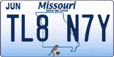 MO license plate TL8N7Y