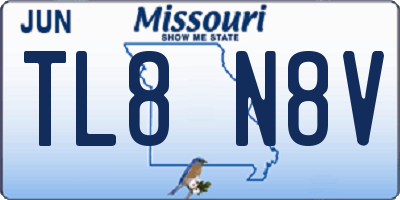 MO license plate TL8N8V