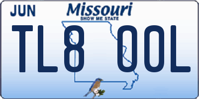 MO license plate TL8O0L