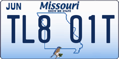 MO license plate TL8O1T
