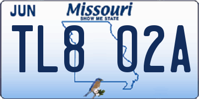 MO license plate TL8O2A