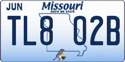 MO license plate TL8O2B