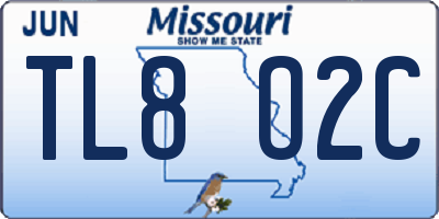 MO license plate TL8O2C