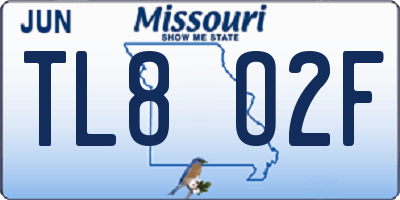 MO license plate TL8O2F