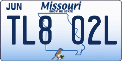 MO license plate TL8O2L