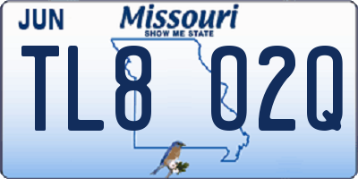MO license plate TL8O2Q