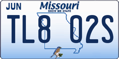 MO license plate TL8O2S