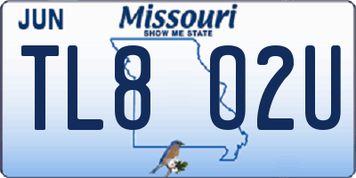 MO license plate TL8O2U