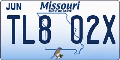 MO license plate TL8O2X