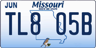 MO license plate TL8O5B