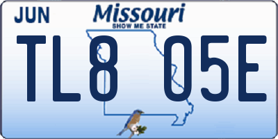 MO license plate TL8O5E