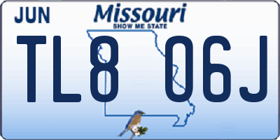 MO license plate TL8O6J
