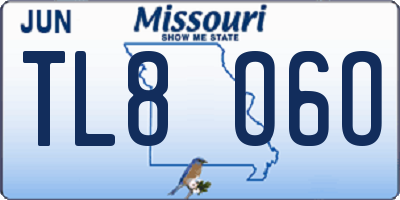 MO license plate TL8O6O