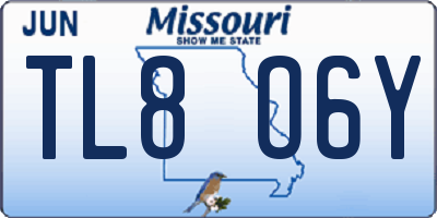 MO license plate TL8O6Y