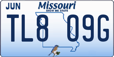 MO license plate TL8O9G