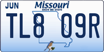 MO license plate TL8O9R