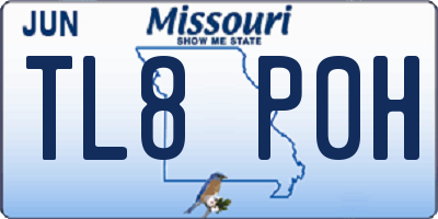 MO license plate TL8P0H