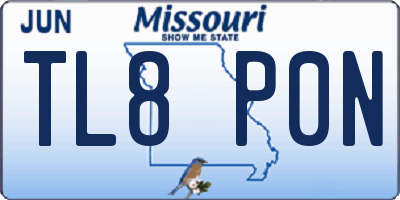MO license plate TL8P0N