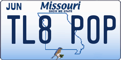 MO license plate TL8P0P