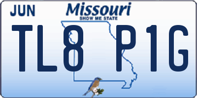 MO license plate TL8P1G
