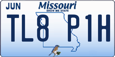 MO license plate TL8P1H