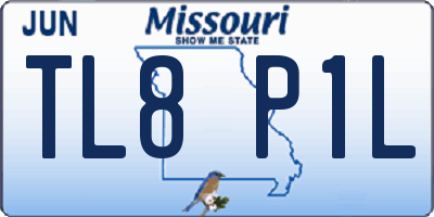MO license plate TL8P1L