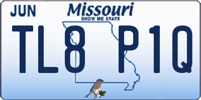 MO license plate TL8P1Q
