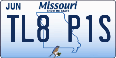 MO license plate TL8P1S