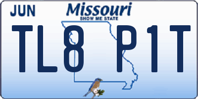 MO license plate TL8P1T
