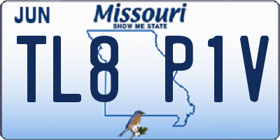 MO license plate TL8P1V