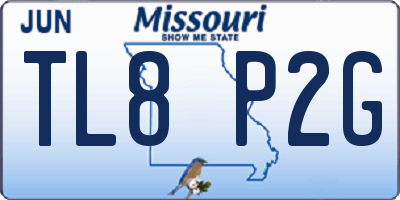 MO license plate TL8P2G