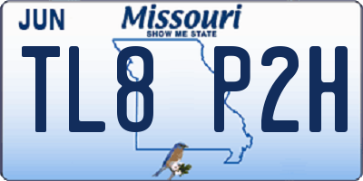 MO license plate TL8P2H
