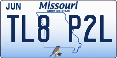 MO license plate TL8P2L