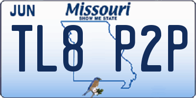 MO license plate TL8P2P