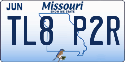 MO license plate TL8P2R