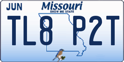 MO license plate TL8P2T