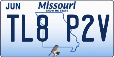MO license plate TL8P2V