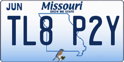 MO license plate TL8P2Y