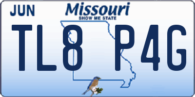 MO license plate TL8P4G