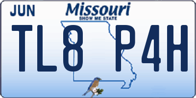 MO license plate TL8P4H