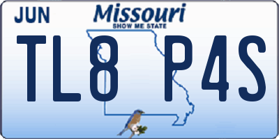 MO license plate TL8P4S