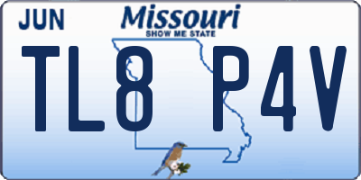 MO license plate TL8P4V