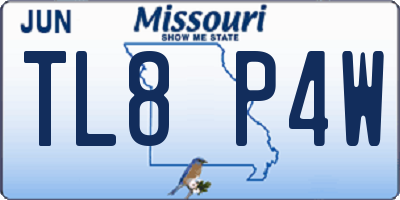 MO license plate TL8P4W