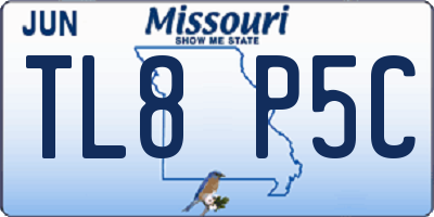 MO license plate TL8P5C