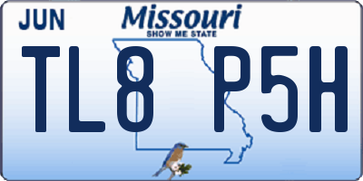 MO license plate TL8P5H